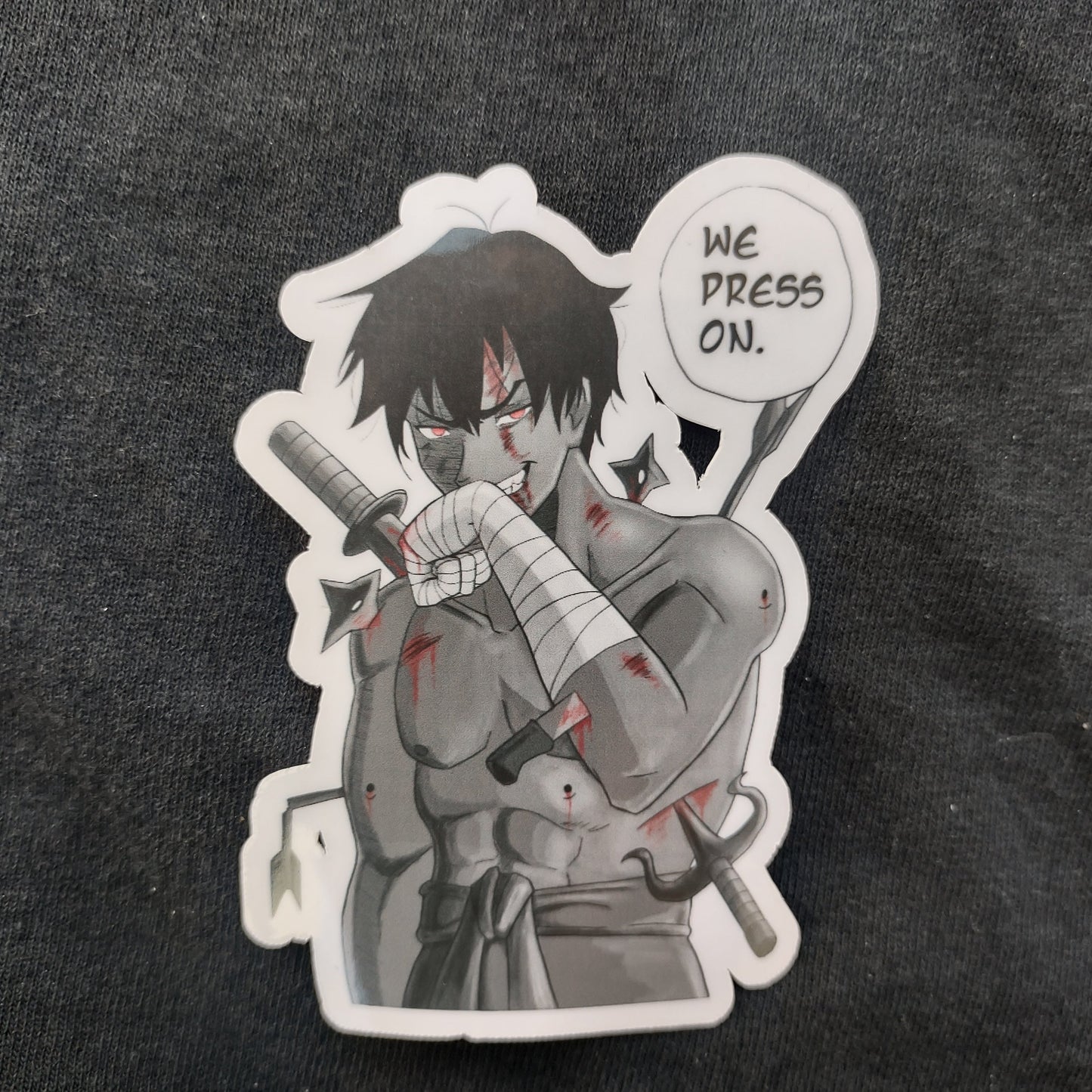 "We Press On" Sticker